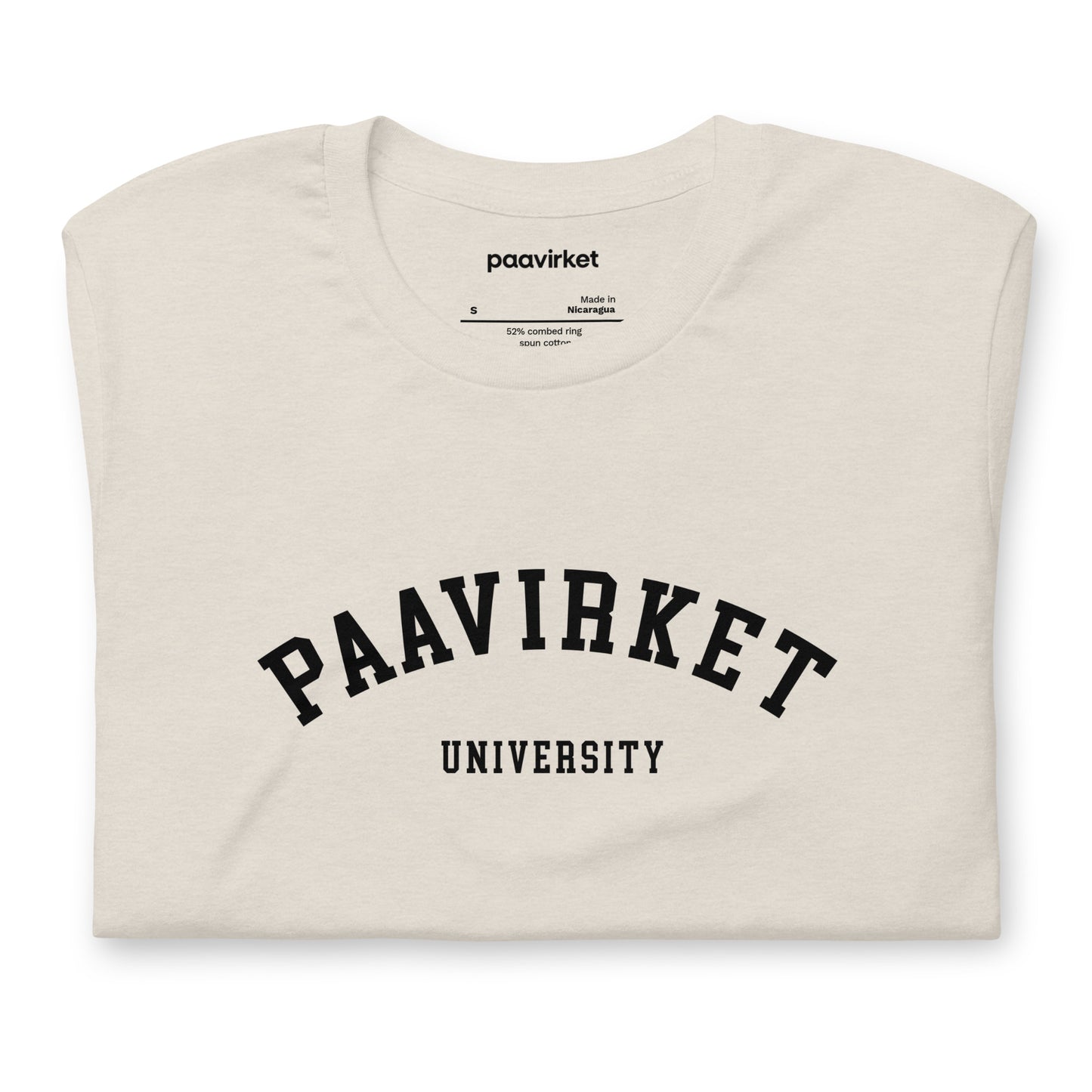 Paavirket University Unisex t-shirt