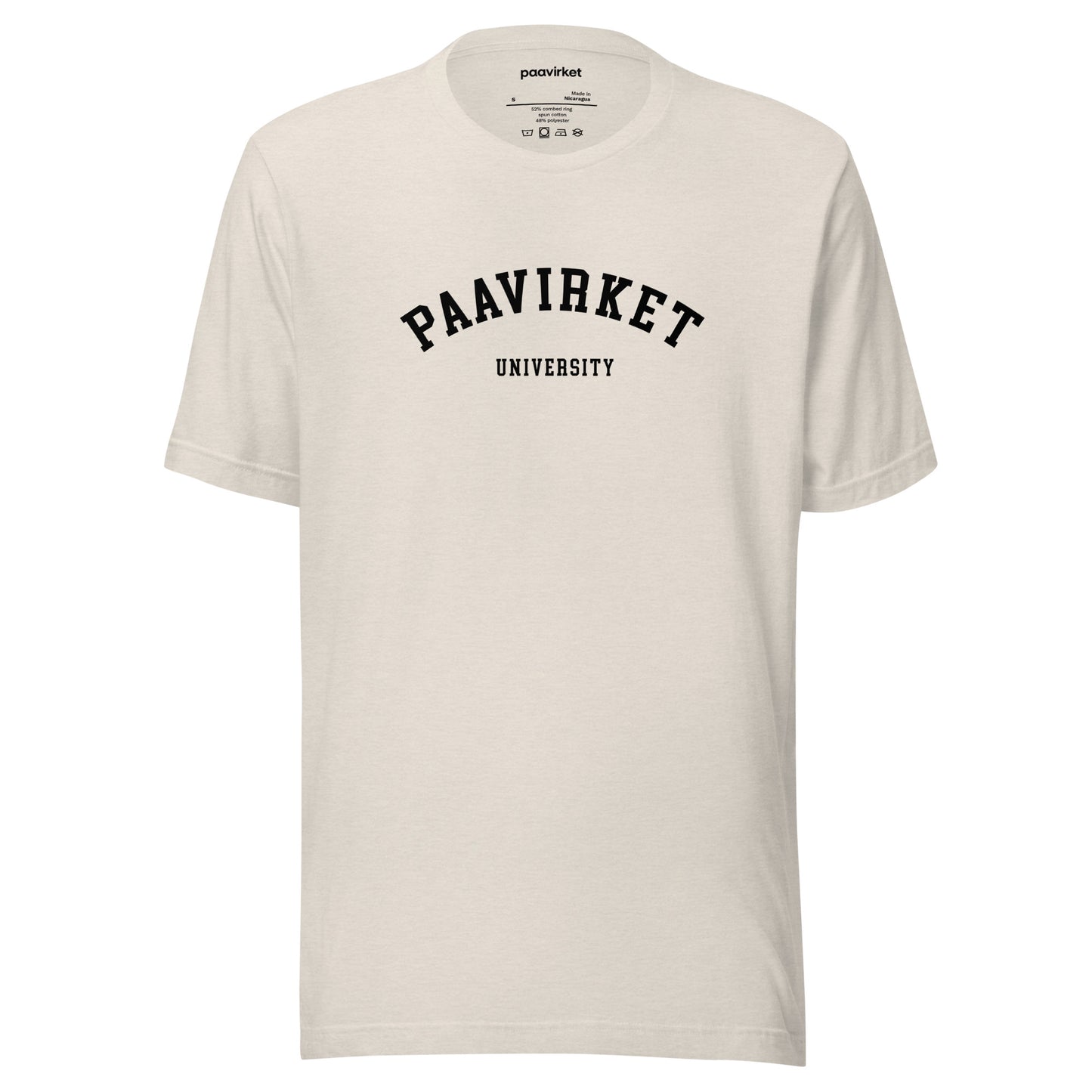Paavirket University Unisex t-shirt
