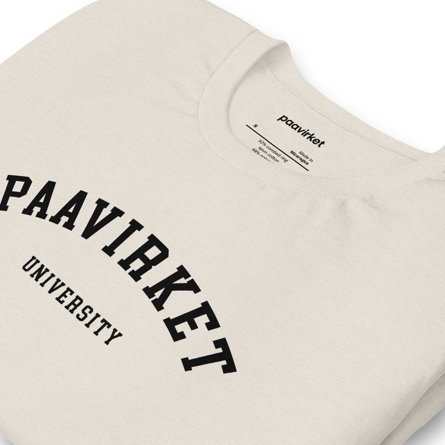 Paavirket University Unisex t-shirt