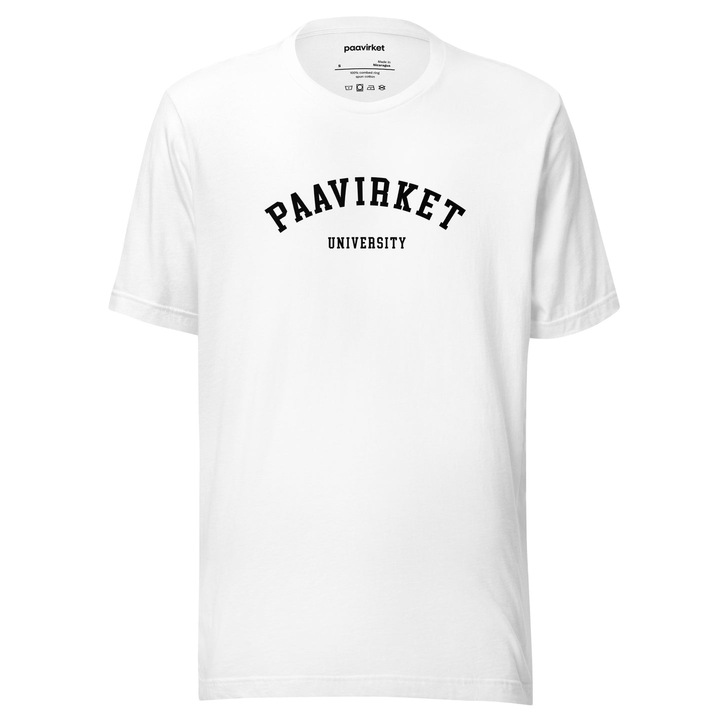 Paavirket University Unisex t-shirt