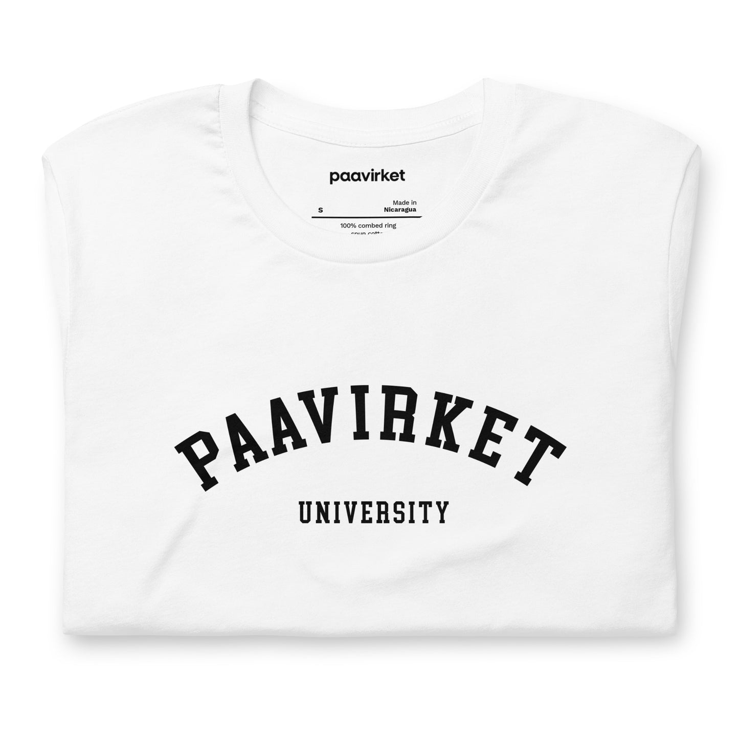 Paavirket University Unisex t-shirt