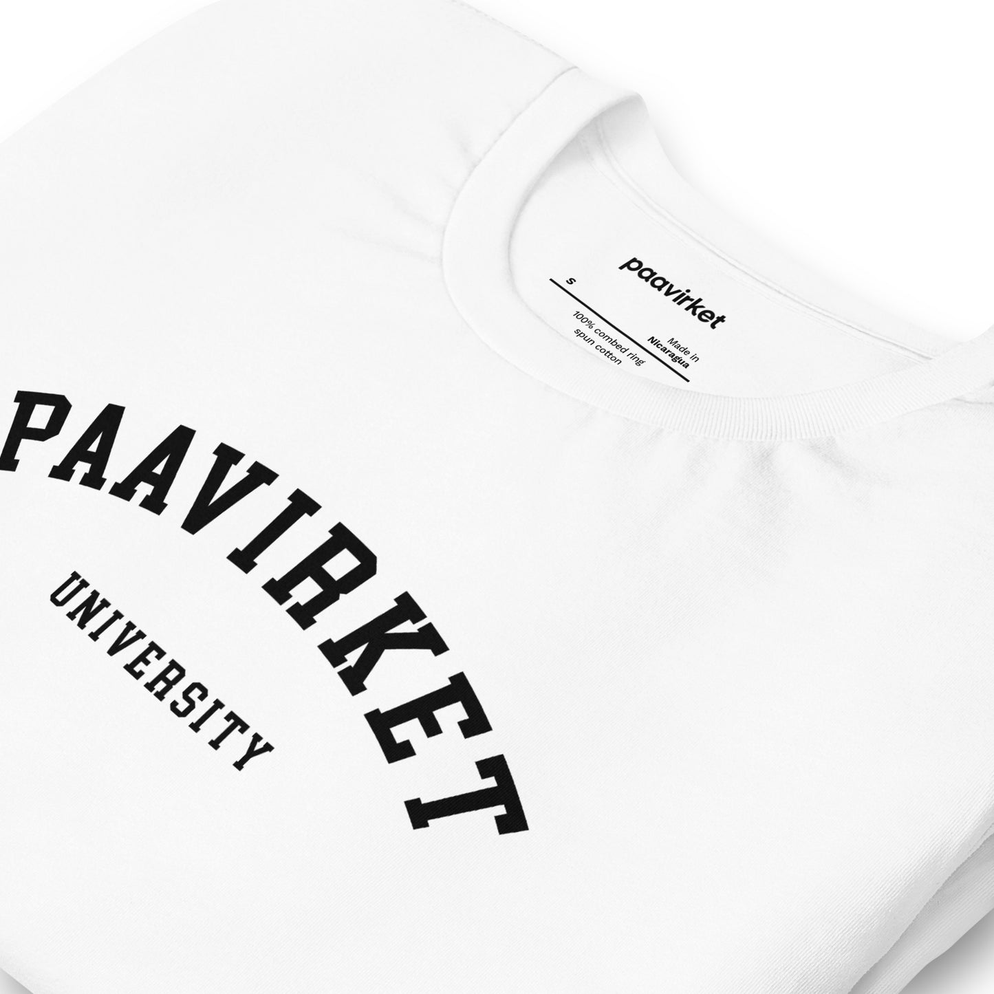 Paavirket University Unisex t-shirt