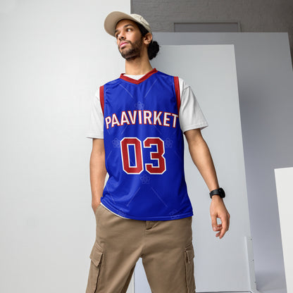 Embroidered unisex basketball jersey