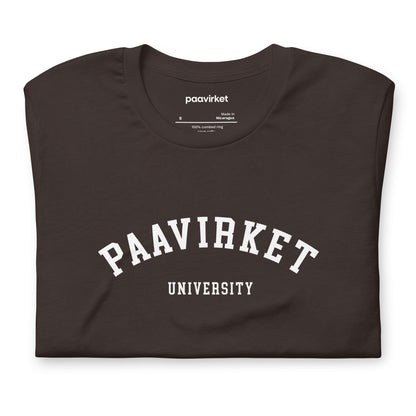 Paavirket University Unisex t-shirt