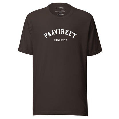 Paavirket University Unisex t-shirt