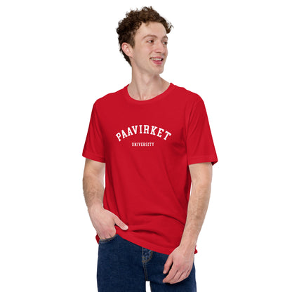 Paavirket University Unisex t-shirt