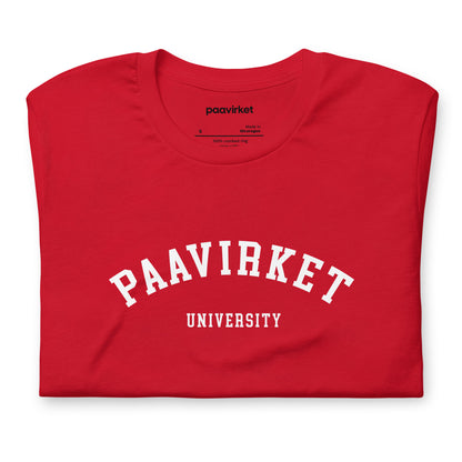 Paavirket University Unisex t-shirt